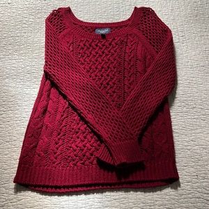 American Eagle, burgundy sweater, medium, cozy